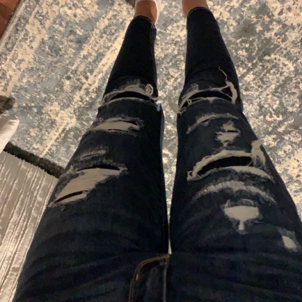 medium wash ripped jeans